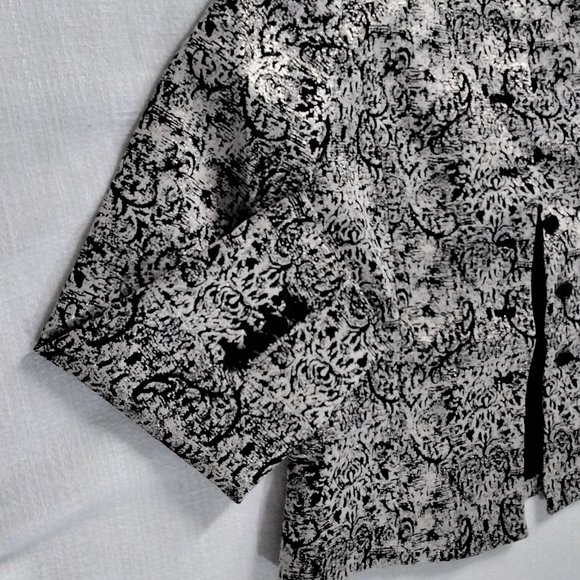 NEW Isaac Mizrahi for Target black Gold blazer Size M Medium Crop Dress Career 9 - Picture 11 of 16